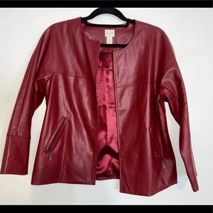 Women’s Red leather CHICO’S jacket